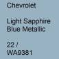 Preview: Chevrolet, Light Sapphire Blue Metallic, 22 / WA9381.